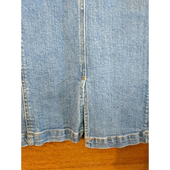 Jones Sport Size 8 Jean Skirt Denim Straight Modest - Picture 4 of 6